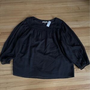 NWT LOFT Swiss Dot Flowy Blouse